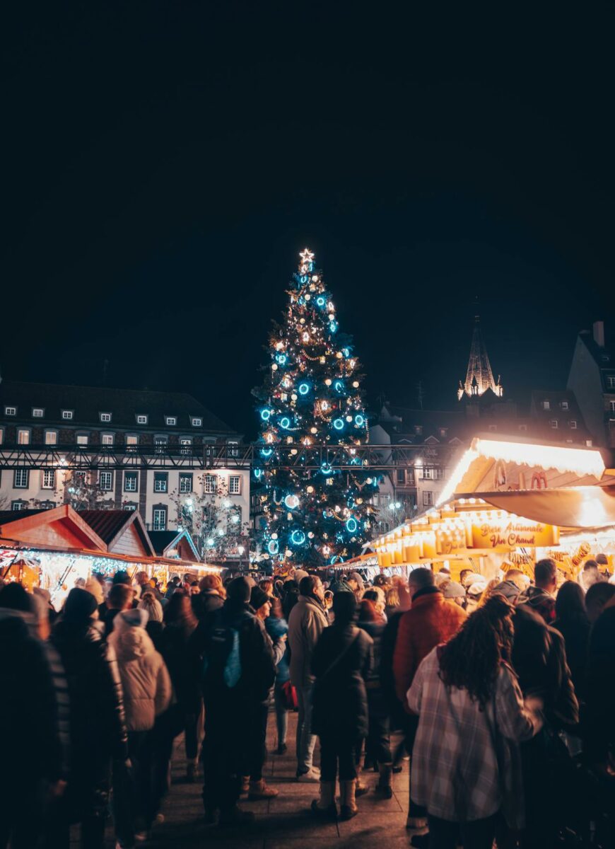 Marché de Noël illuminé en Alsace